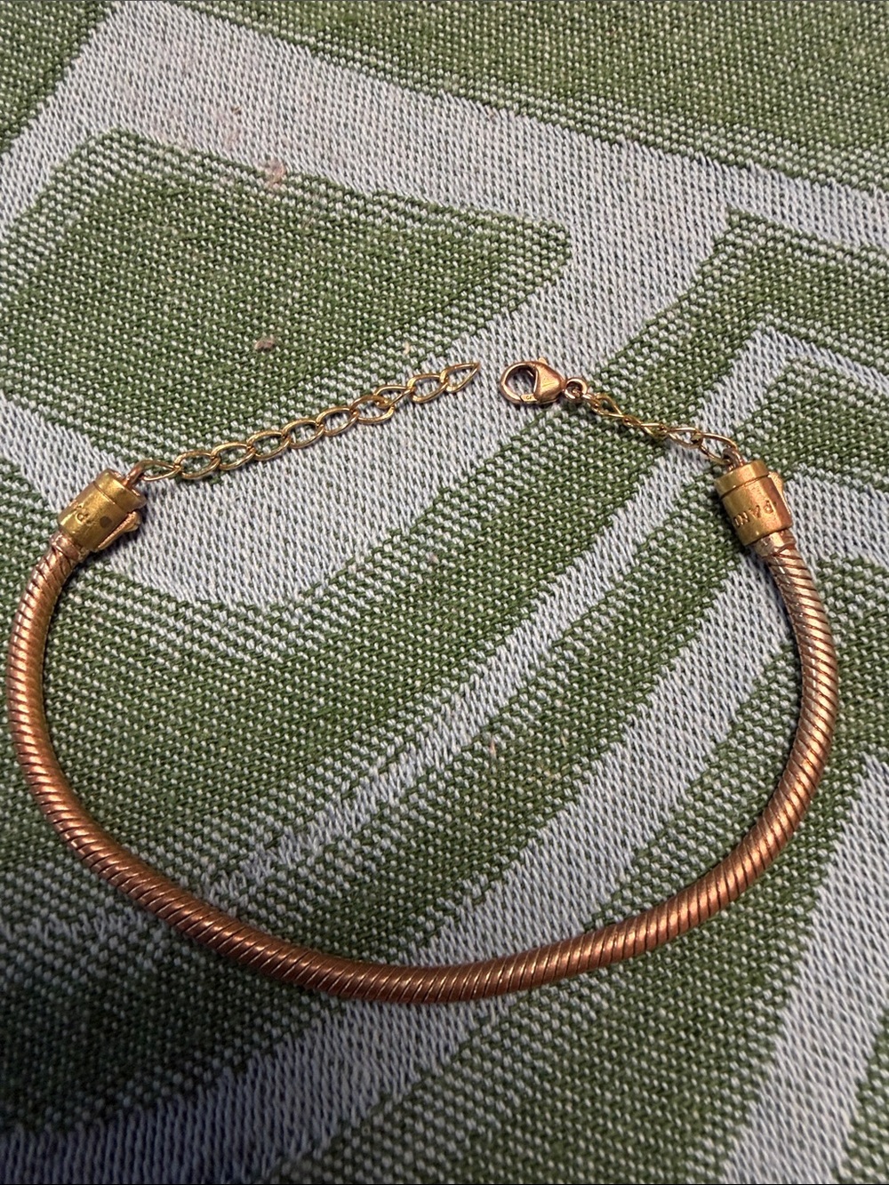 EUC *Repaired* Pandora Rose Gold Snake Chain Bracelet